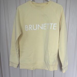 Yellow 'BRUNETTE' Sweatshirt